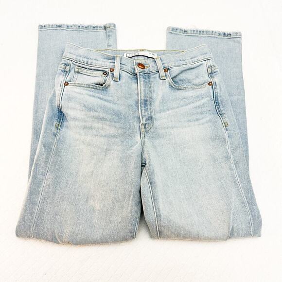AYR The Sugar Straight Leg Light Wash Denim Jeans Ripped Size 29 Short MINT - Picture 4 of 10